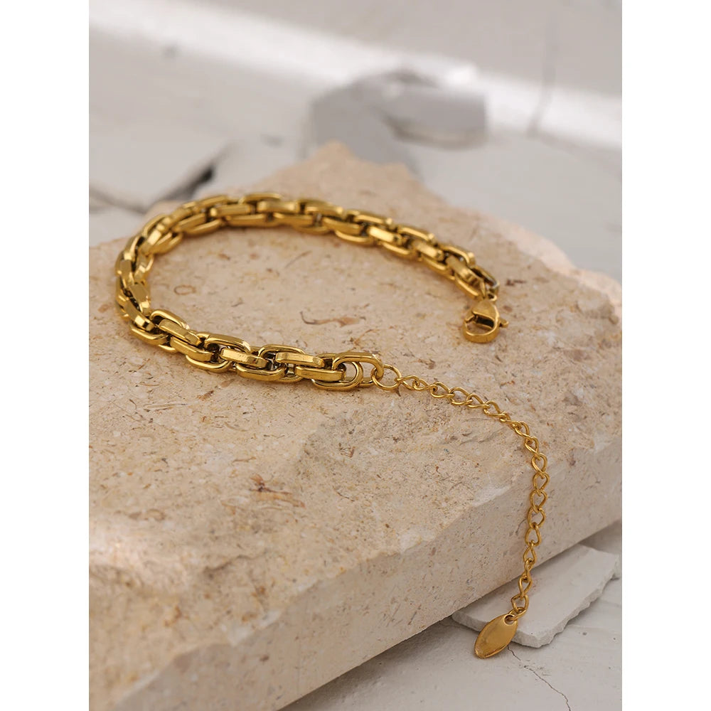 Pulseira Banhada a Ouro 18k Ajustável