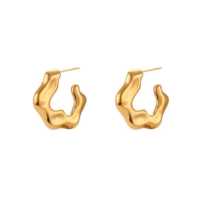 Brinco Banhado a Ouro 18k Abstrato