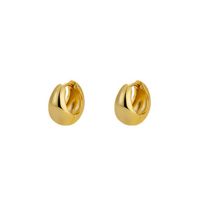 Brinco Liso de Argola Banhado a Ouro 18k