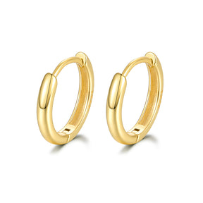 Brinco de Argola Liso Banhado a Ouro 18k