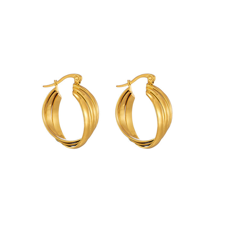 Brinco Elegante Banhado a Ouro 18k