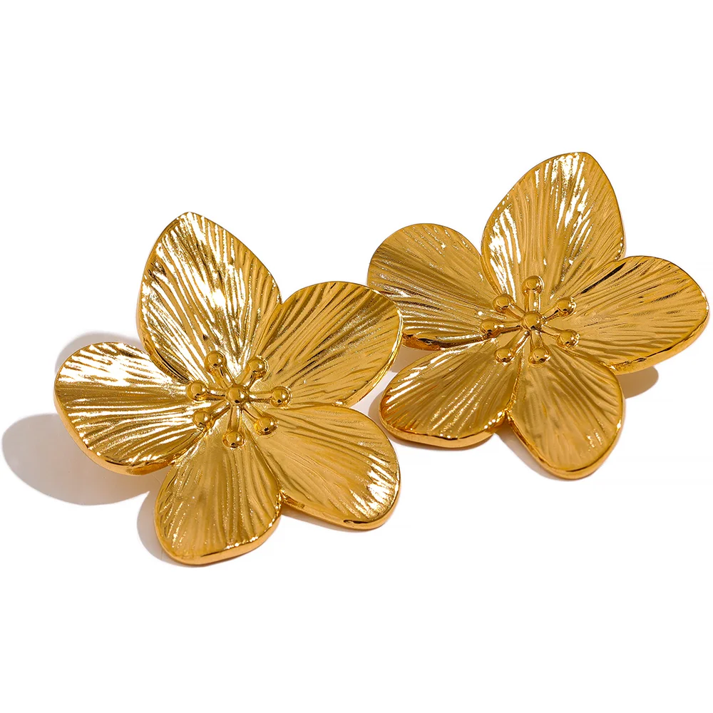 Brinco Flor Vintage Banhado a Ouro 18k