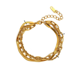 Pulseira Feminina Dupla Banhado a Ouro 18k